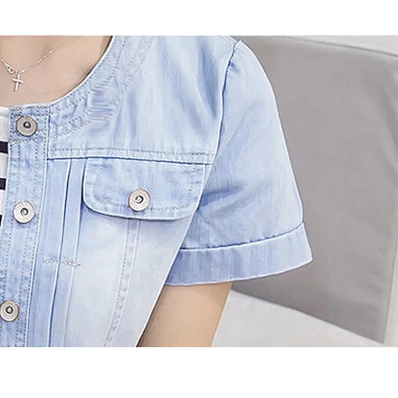 YAGENZ Denim Jackets Small Shawl Jeans Jacket Women Tops Summer 2018 Short Coat Slim Wild Outside Cardigan 987 | Женская одежда