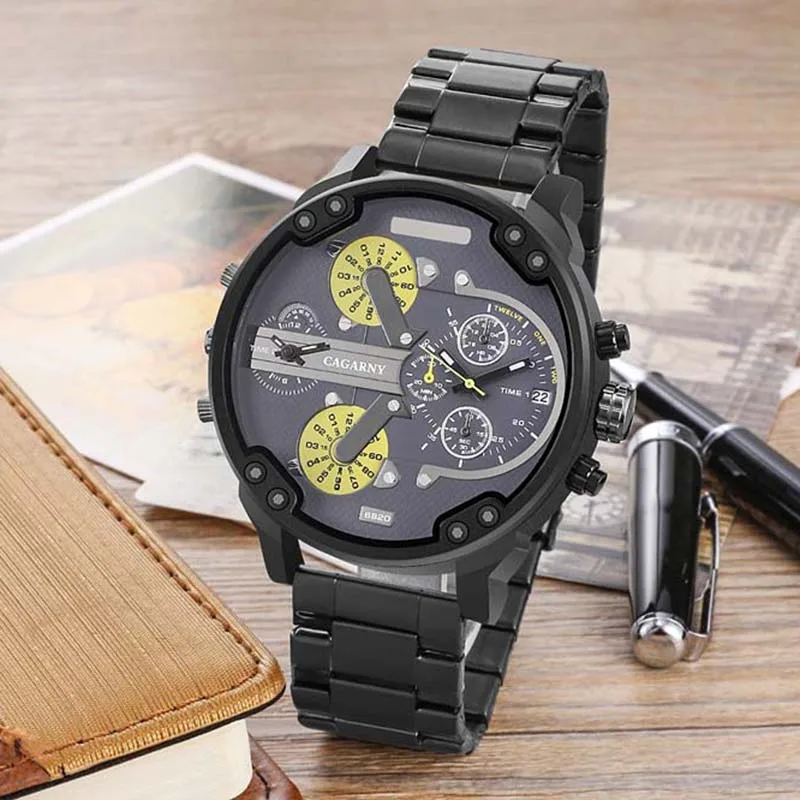 Роскошные брендовые Мужские часы кварцевые спортивные повседневные из