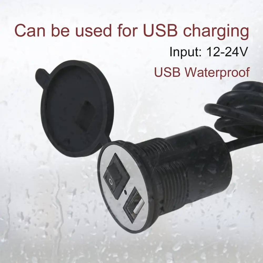 Новый водонепроницаемый USB адаптер для зарядки мотоцикла 12 24 В|Кабели адаптеры и