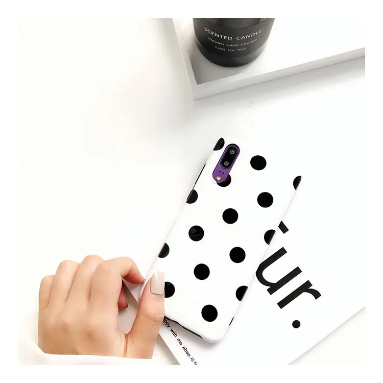 White Polka Dots Imd Phone Case for Huawei Mate 10 P20 Pro Simple Glossy Tpu Honor Nava 2s Soft Back Cover | Мобильные телефоны и