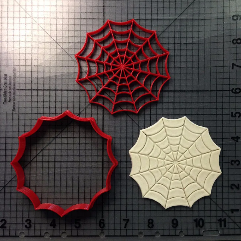 Film Super Hero Spiderman Face Eyes Spider Web Cookie Cutter Set Made 3D Printed Fondant Cupcake Top Cake Decorating Tool | Дом и сад