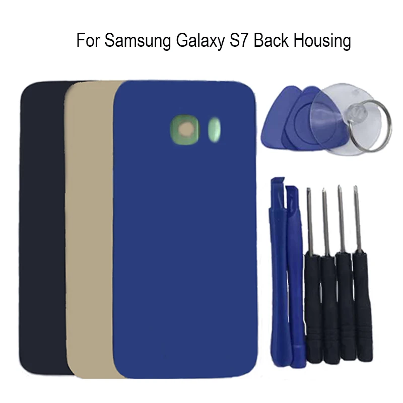 Задняя крышка батарейного отсека для Samsung Galaxy S7 G930 стеклянная с клеем 3M|cover for
