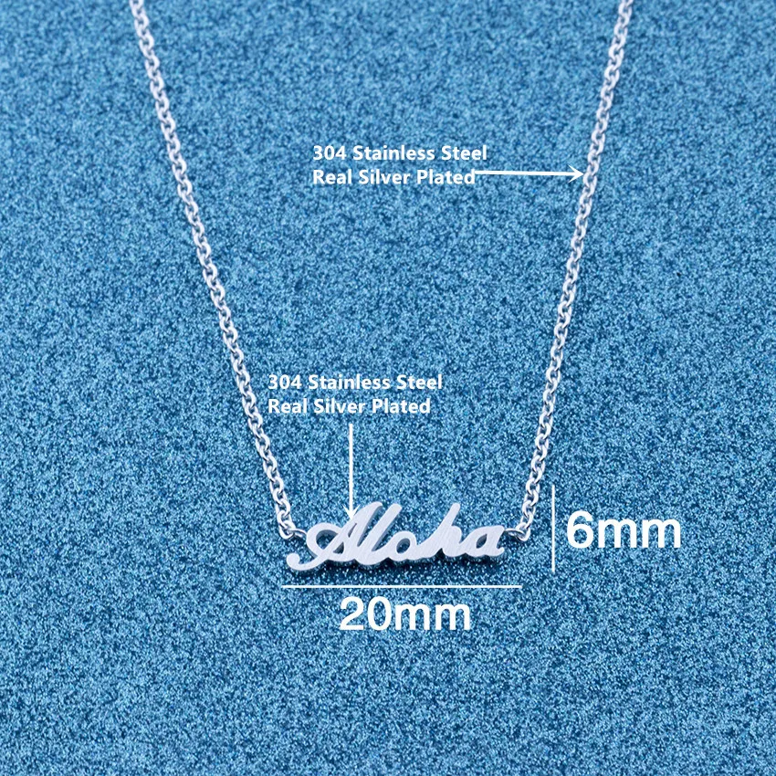 Нержавеющая сталь минималистский Aloha Браслеты для Для женщин себе браслет