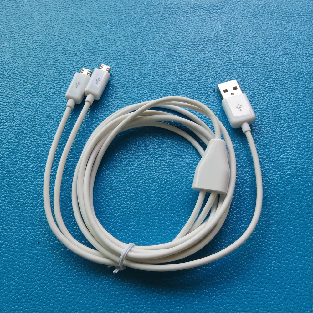 24AWG 2 метра 6 футов двойной микро USB сплиттер кабель питания устройства