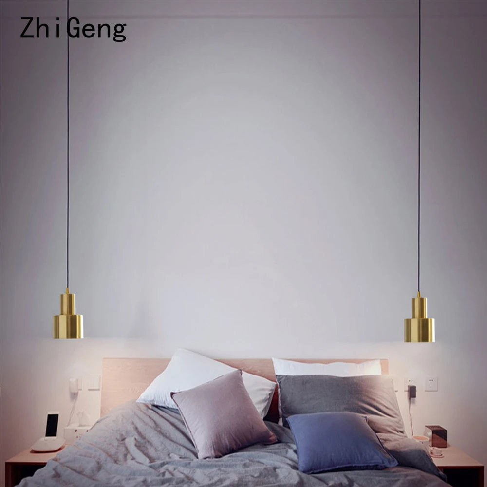 ZhiGeng подвесные светильники для спальни, столовой, E27, приспособление для внутреннего освещения, Ins Bar, светодиодный светильник с одной головкой, светильник для Кабинета