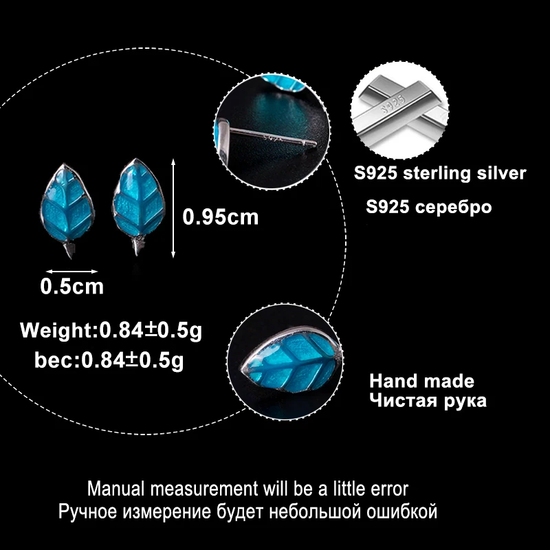 LARGERLOF Feather Earrings 925 Sterling Silver Fashion Stud Women ED10199|stud earrings|earrings fashionearrings for |