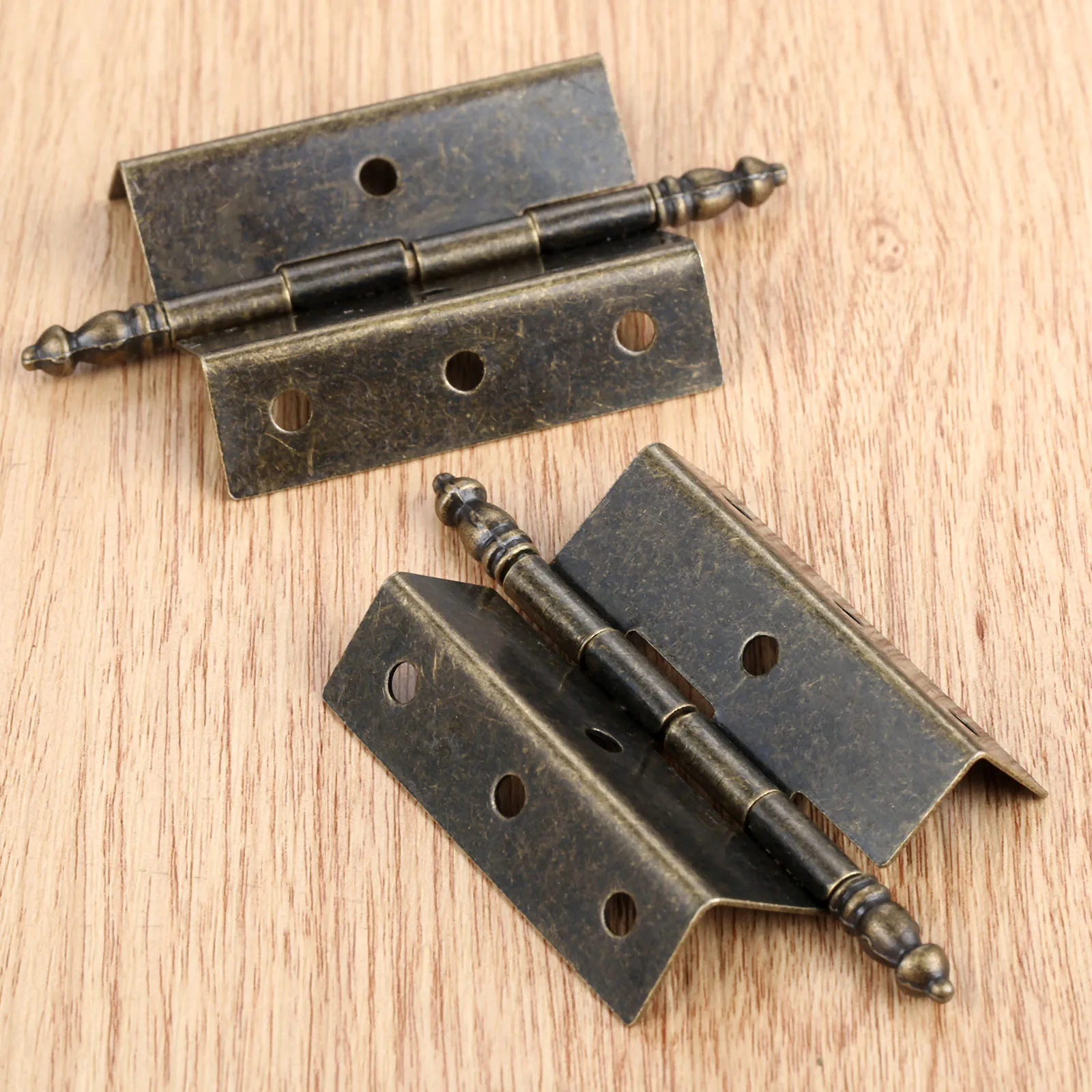 2 шт. бронзовые шарниры старинный винтажный тон двери шкафа багажная Корона петля