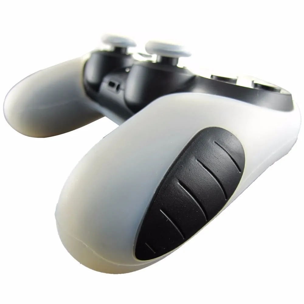 Мягкий силиконовый резиновый чехол для PS4 плотный с наполовину покрытием набор