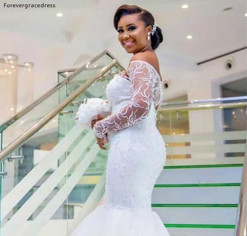 Свадебные платья Русалочки с длинным рукавом свадебные для невесты в