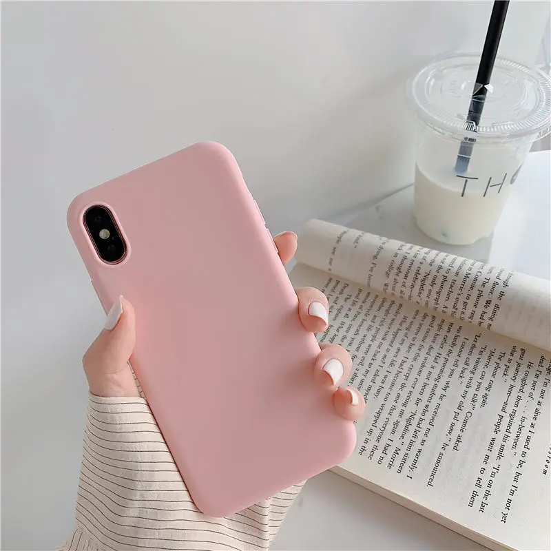 COOLY карамельный цвет матовый чехол для iphone 11 Pro Max 6 S 7 8 Plus X XS XR задняя крышка Мягкий ТПУ силиконовый чехол для телефона s Синий Розовый чехол