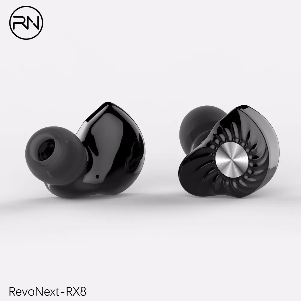 Наушники RevoNext RX8 двойные драйверы съемный кабель В Ухо Аудио мониторы