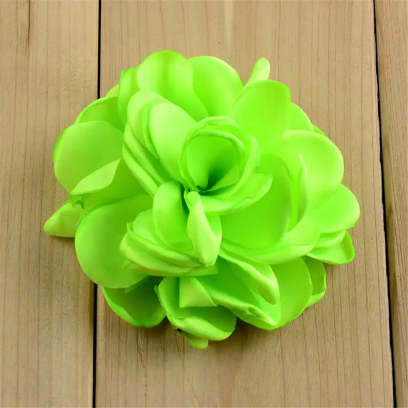 New Brand 15Pcs/lot About 3.15&quot 27Colors DIY Hand Baked Edge Chiffon Flowers For Baby Headband Hair Clip Accessories BB54 |