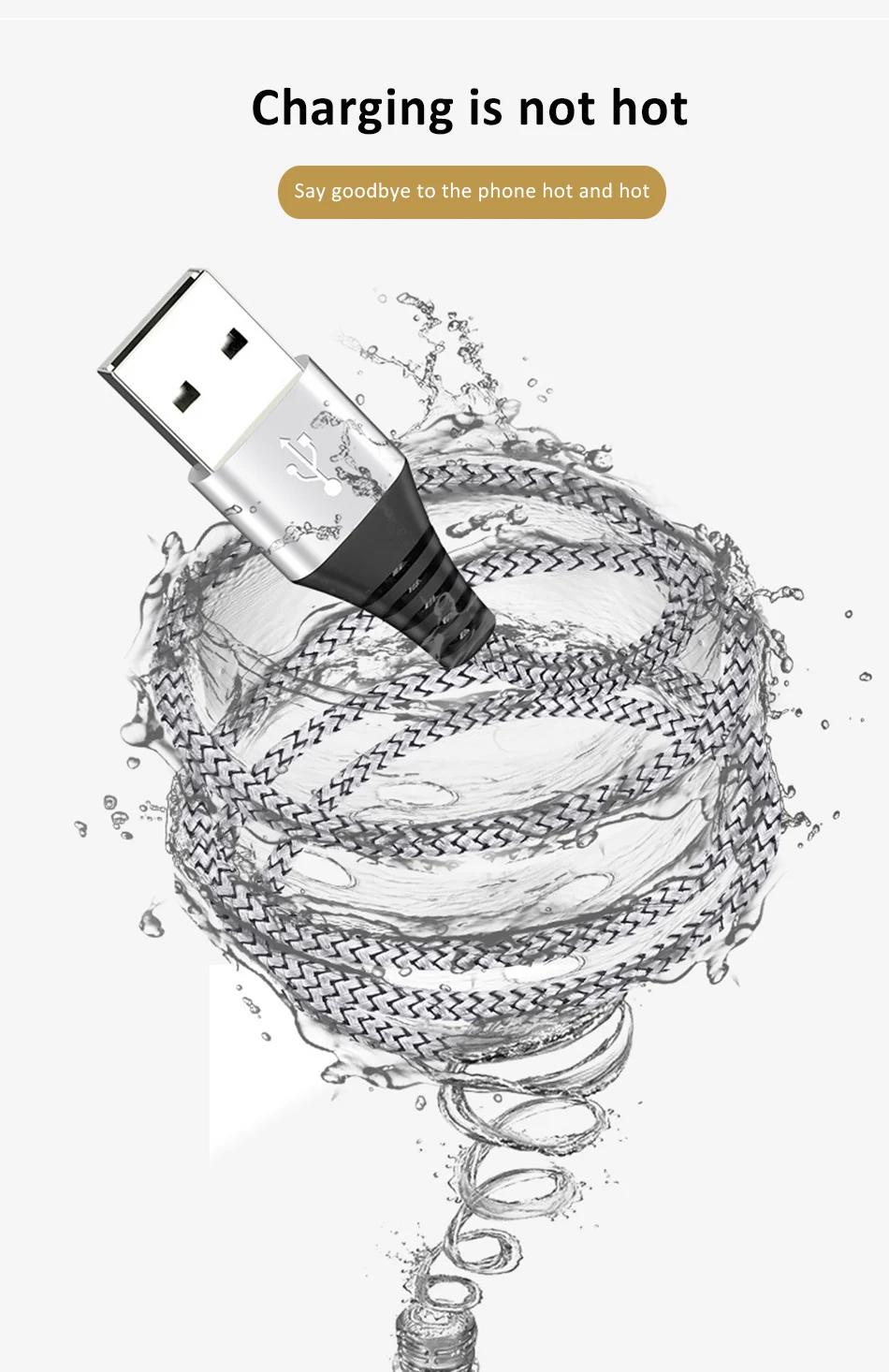 NOHON Тип usb C кабель для SamSung Gaxaly S8 S9 плюс 2.4A быстрой зарядки для Xiaomi Mi5 6 телефон короткий, для зарядного устройства Шнур 0,3 м 1,2 м
