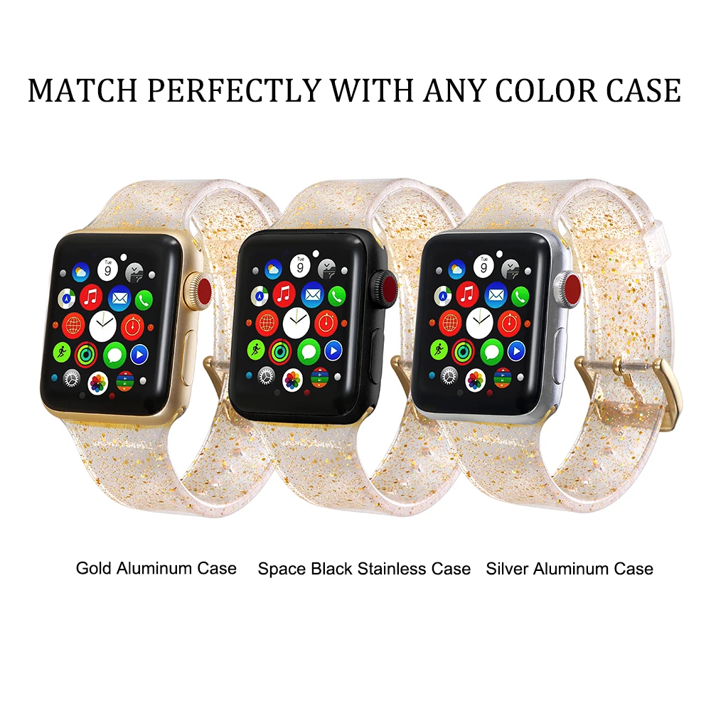 Спортивный мягкий силиконовый ремешок для Apple Watch Series 5 4 3 2 1 44 мм 40 мм 42 мм 38 мм сменный ремешок для iWatch 5 4 3