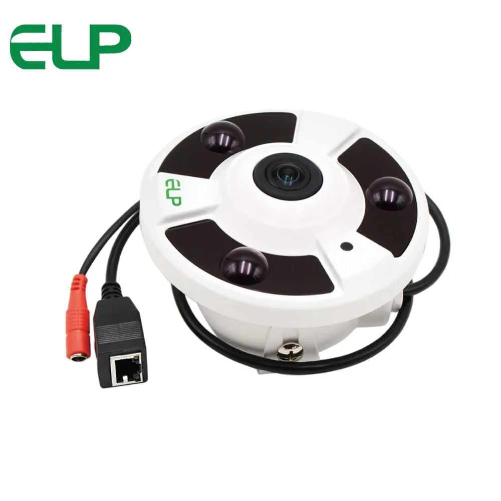 ELP CCTV HD 1080P IP камера 2 0 мегапиксельная Рыбий глаз объектив панорама обзор 360