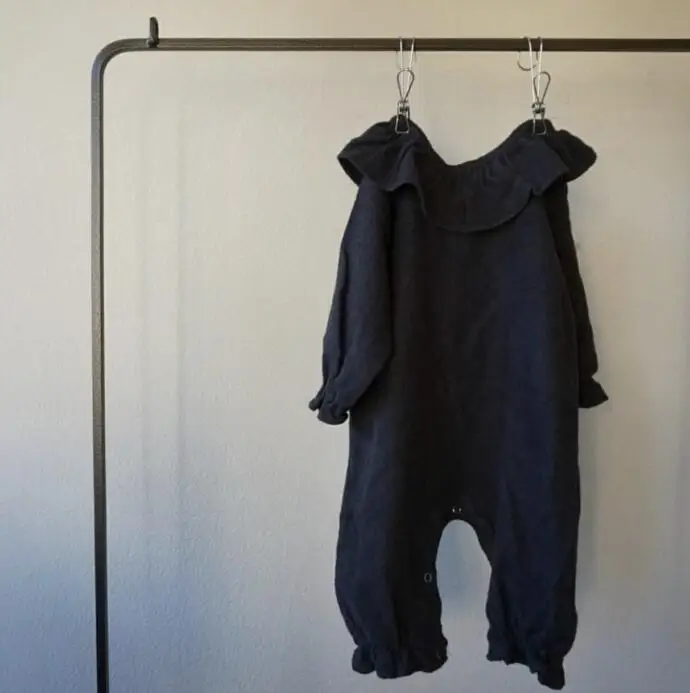 2019 INS детские комбинезоны с воротником и оборками для мальчиков девочек новые