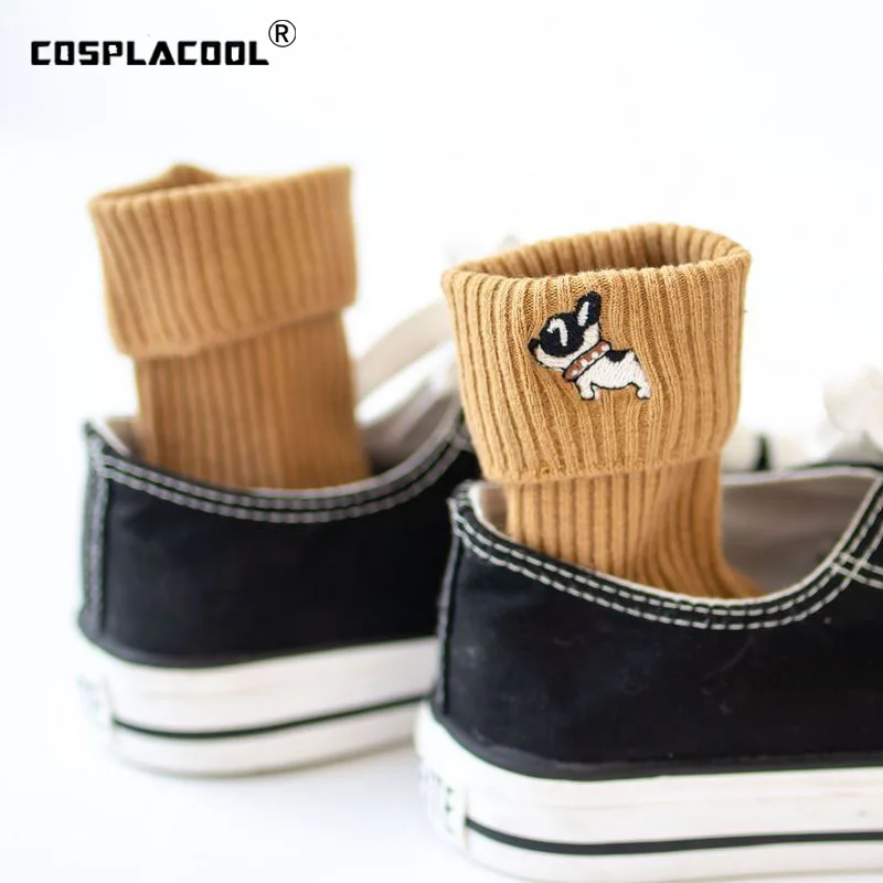 [COSPLACOOL] Симпатичные вышивка Мопс носки теплые животного Пёс из мультфильма