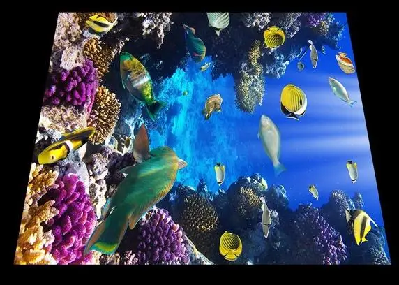 Водонепроницаемые обои для ванной стены подводный мир 3D полы | Обустройство дома
