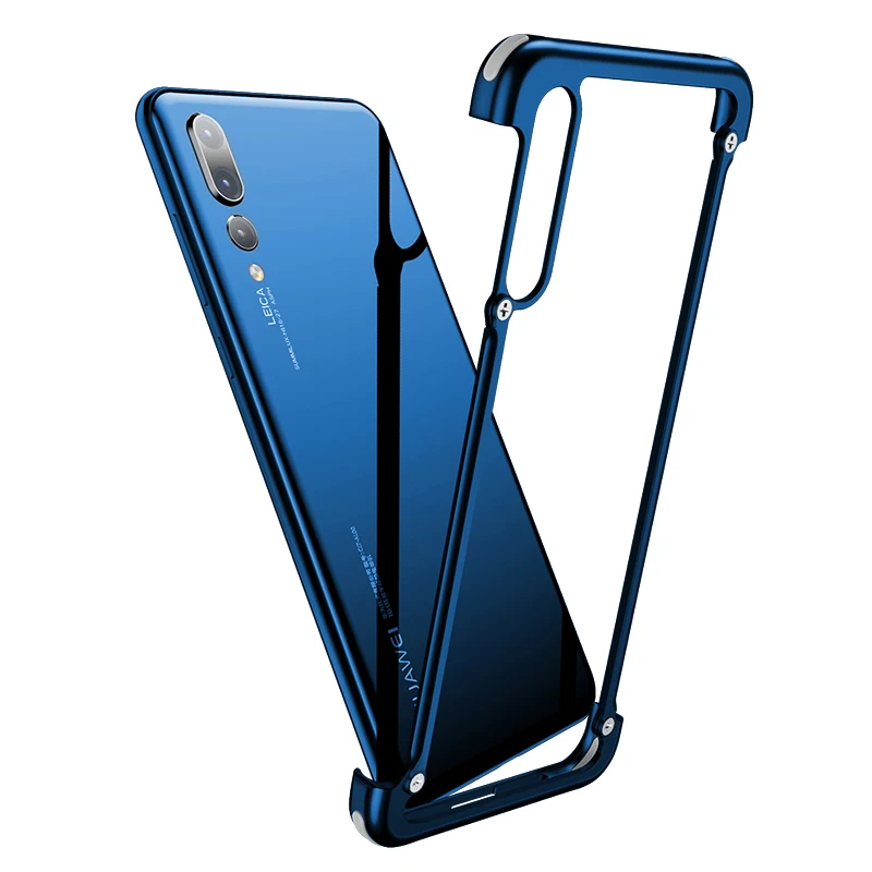 Blue OATSBASF подушка безопасности металлический чехол для huawei p30 чехол 6,1 дюймов Роскошный чехол для huawei p30 Pro Чехол 6,47 дюймов Тонкий металлический бампер чехол - Цвет: Blue