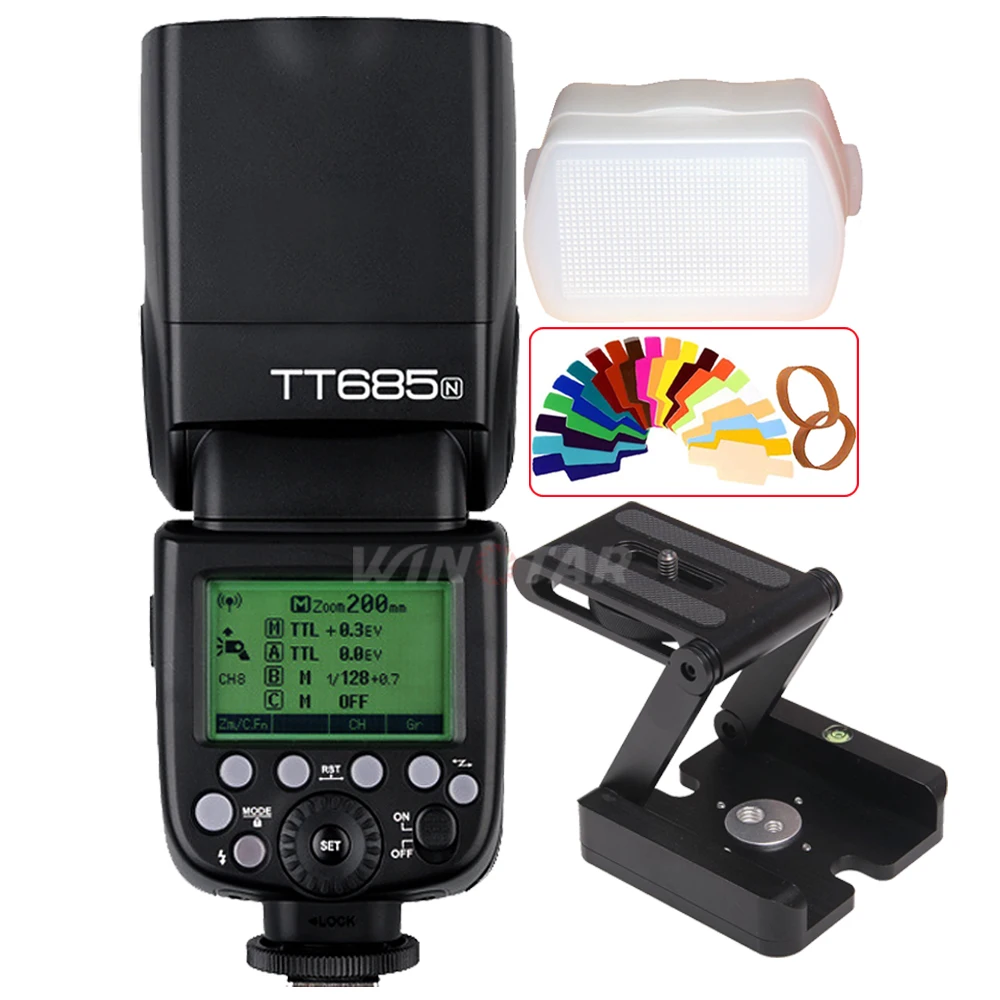 Godox TT685N 2 4G i TTL вспышка Speedlite + Z головка штатива для Nikon DSLR D810 D800 D700 D500 D610 D750 D7500 D7200