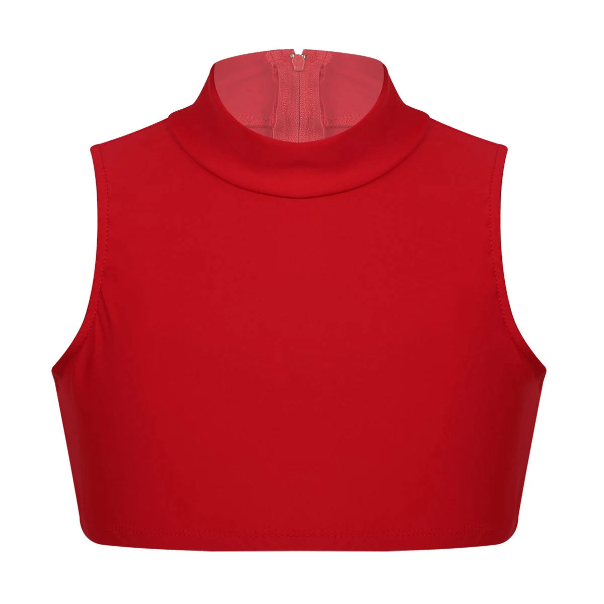 Топ детский без рукавов эластичный на молнии сзади для девочек-подростков |