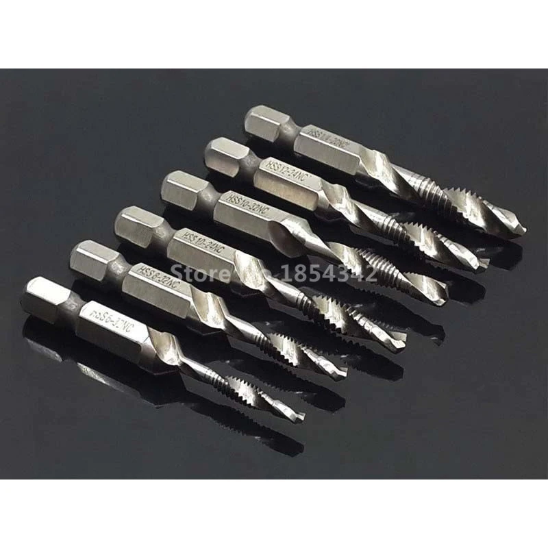 6 шт. набор HSS Шестигранная ручка сложного резьбонарезного станка сверлильный