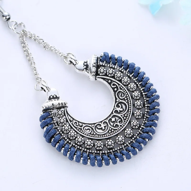 Simple Silver Color Retro Alloy U-shaped Hollow Carved Earrings For Women Fashion Vintage Lady Brinco Jewelry Ornament | Украшения и
