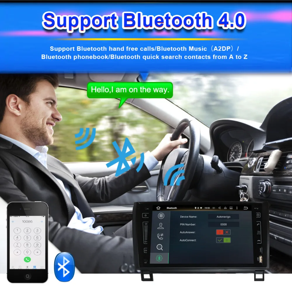 9 дюймов Android Octa Core 4 Гб RAM IPS экран автомобильный GPS навигация с Bluetooth для Toyota