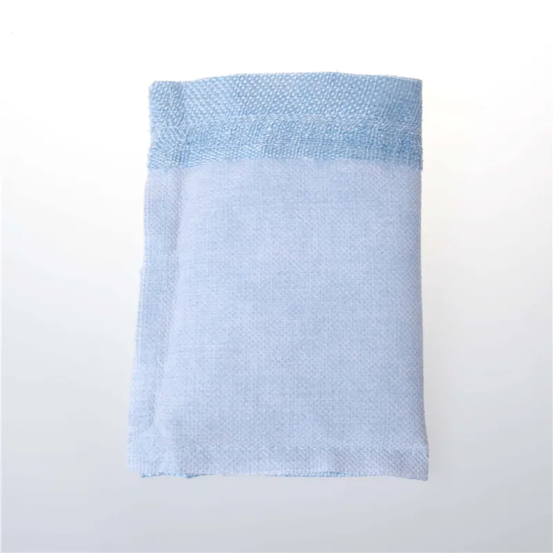 

50pcs/lot 10x14cm light Blue Burlap Drawstring Jute Jewelry Packaging Pouches For Christmas Wedding Party Ring Necklace Gift Bag