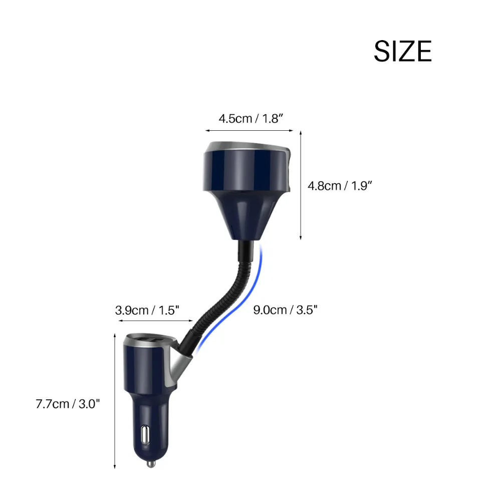 Onever Bluetooth 4 2 автомобильный комплект музыкальный плеер вращающийся fm-передатчик