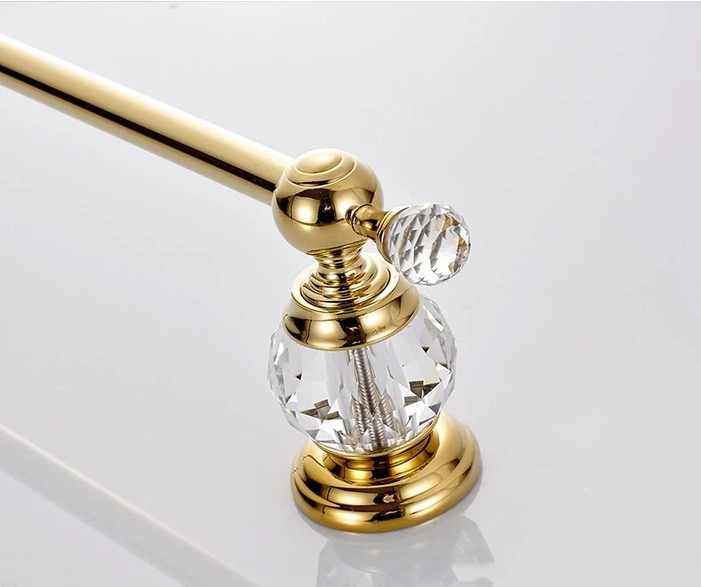 Роскошный латунный одинарный держатель для полотенец в европейском стиле с