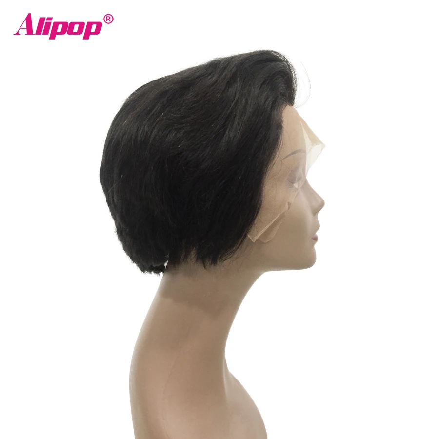 Alipop Glueless короткие человеческие волосы парики предварительно сорванные