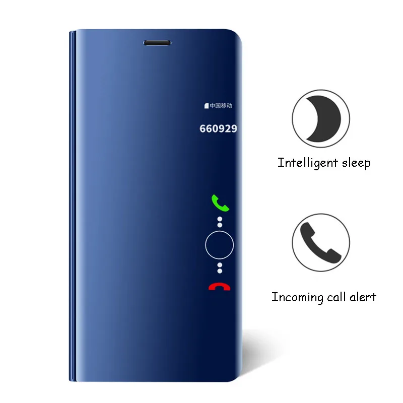 Модный зеркальный кожаный флип чехол для Huawei Mate 20 Pro смартфона P30 Nova 4