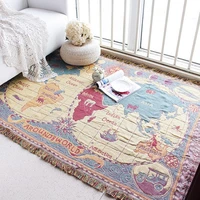 beautiful world map carpet living room sofa bedroom rectangular household floor mat