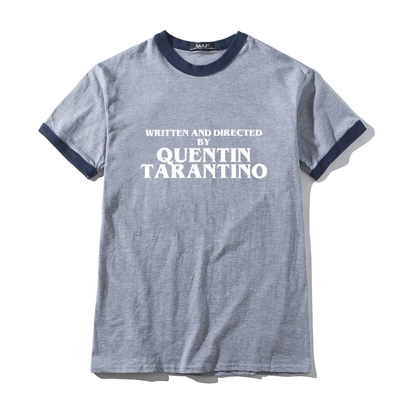 GAAJ написанная и направленная Квентин Тарантино Мужская и женская футболка унисекс реглан с длинным рукавом мужская хлопчатобумажная футболка 3P176 - Цвет: Ring spun Navy