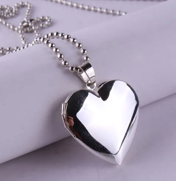 Love stainless steel Нержавеющая сталь глянцевые сердца карманные часы ожерелье положить фотографии открыть и закрыть Мода кулон любовь ожерелье для женщин ювелирные изделия - Окраска металла: Love stainless steel
