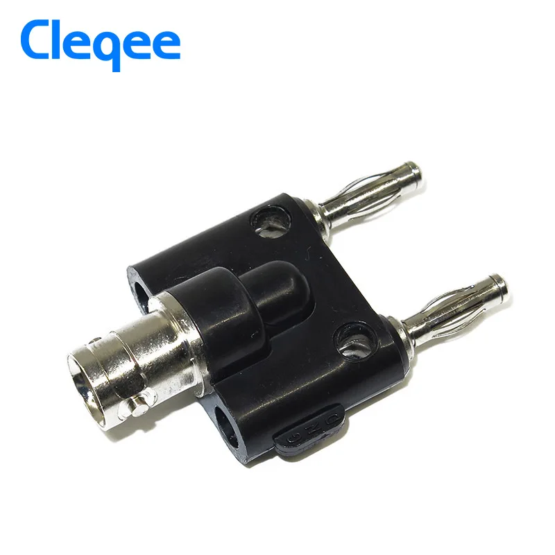 

Cleqee P7006 5PCS Adapter BNC Female Jack to Two Dual 4mm Banana Binding Male Connector