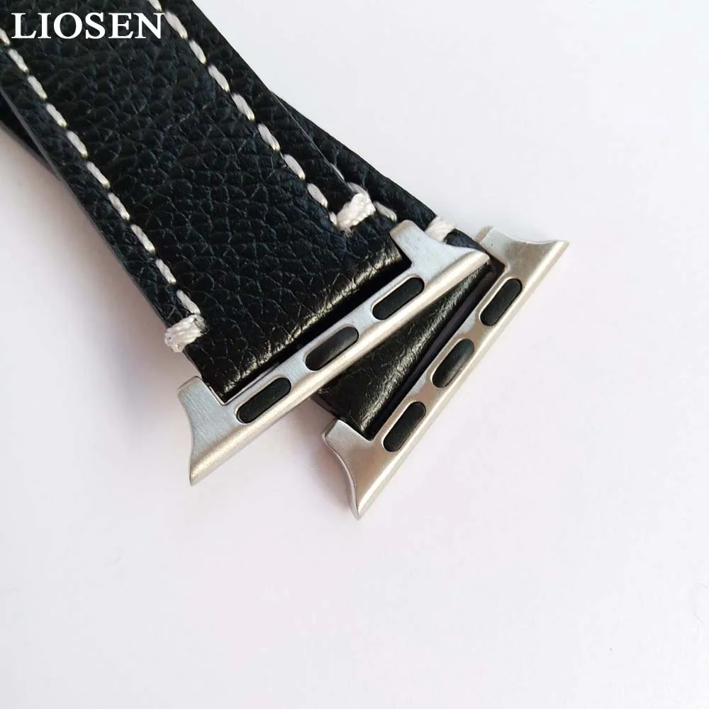 LIOSEN genuine leather watch strap for apple sports watch band 42mm 38mm series 1 & 2 & 3 iwatch watchbands