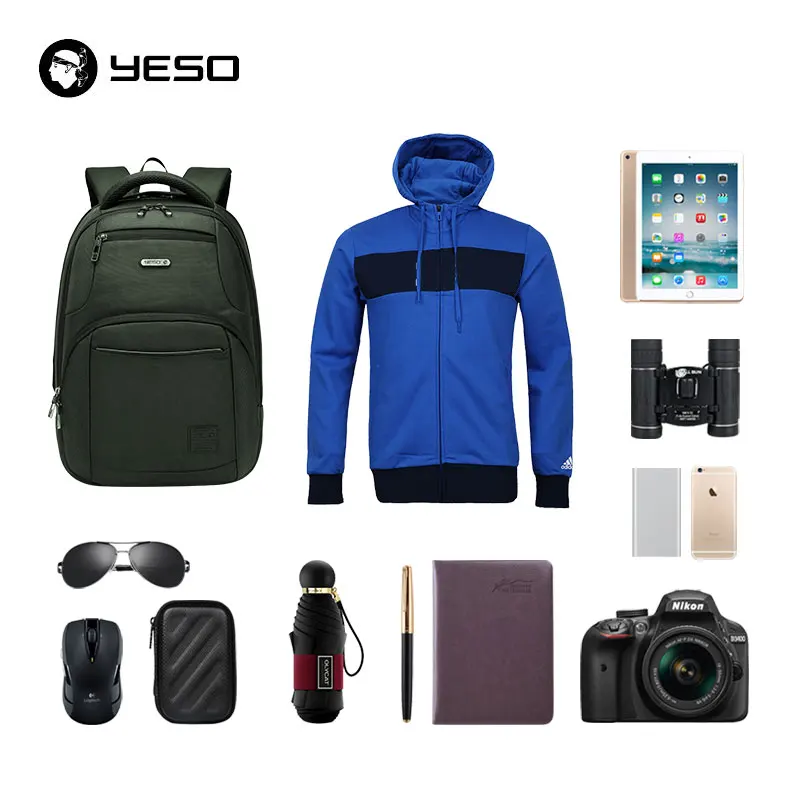 YESO Новые рюкзаки для ноутбука мужские 14 15 6 дюймов Multifuntion Компьютерные сумки