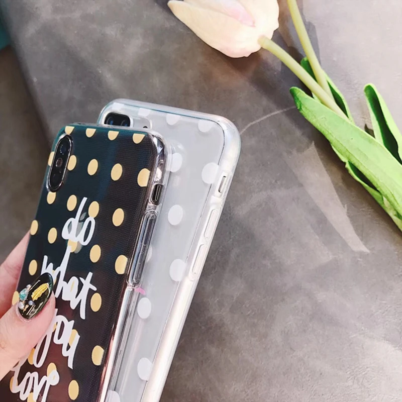 WMZSUCC волновой точки ультра тонкий прозрачный мягкий чехол для телефона iPhone X 6s 6 8