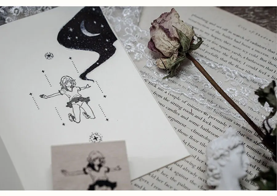Серия Strange girl Деревянный штамп DIY Ремесло Деревянные и резиновые штампы для скрапбукинга канцелярские товары Скрапбукинг Стандартный штамп