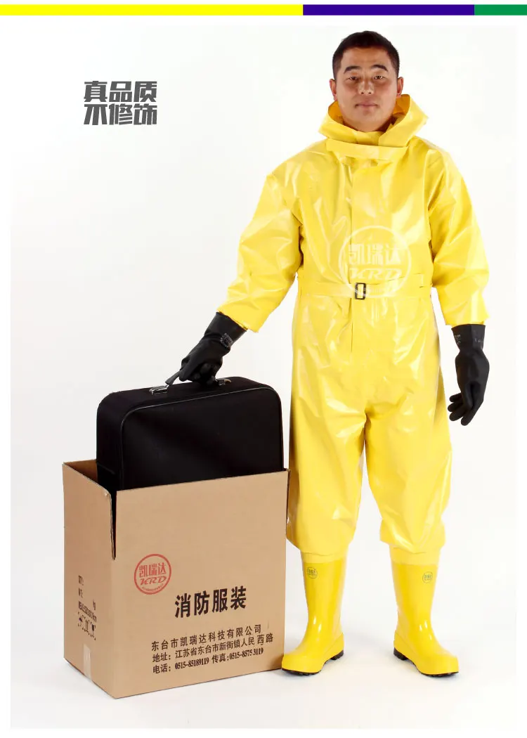 

Light semi-enclosed one-piece anti-chemical suit with ammonia gas protective suit acid and alkali resistant fire fluid ammonia g