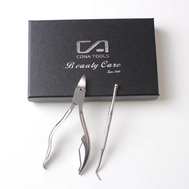 

2Pcs Nail Correction Lifter Set Nail Clipper Cuticle Scissor with Ingrowing Toenail Cleaner Toe Cuticle Nipper Pedicure Tool