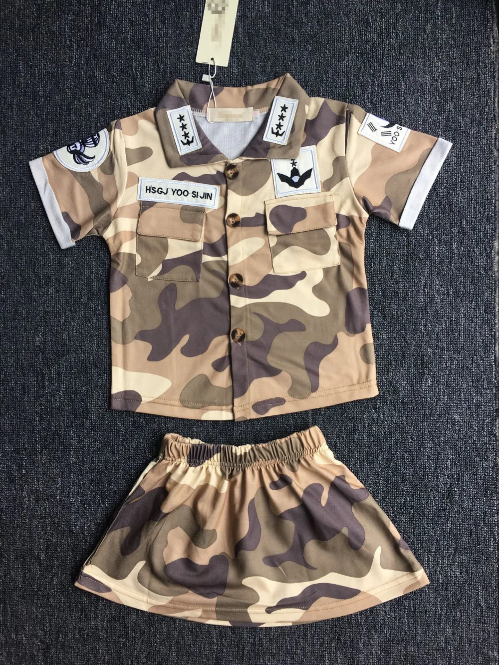 2 шт. детский Камуфляжный комплект из футболки и брюк|girls fashion sets|girls setkids tracksuit |