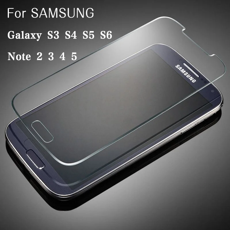For Samsung Galaxy S4 S5 S6 Toughened glass Film for SAMSUNG Note2 3 4 5 Explosion-proof Front Glass Screen Protector | Мобильные