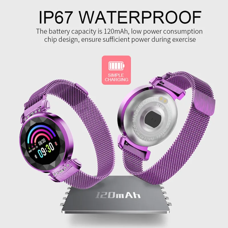 Водонепроницаемые Смарт-часы BM88 IP68 пульсометр тонометр фитнес-трекер для Android IOS