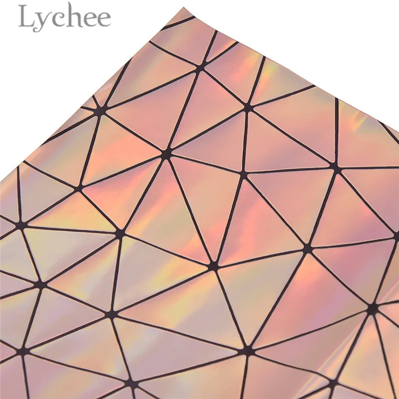 Lychee 21x29 см A4 лазерная Переливающаяся гладкая ткань из искусственной кожи высокого качества Синтетическая Кожа DIY материал для сумок одежды