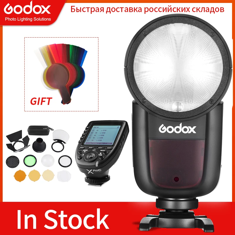 Godox V1 вспышка V1C V1N V1S V1F V1O V1P TTL 1/8000s HSS Литиевая Батарея Вспышка Speedlite для Canon Nikon Sony Fuji