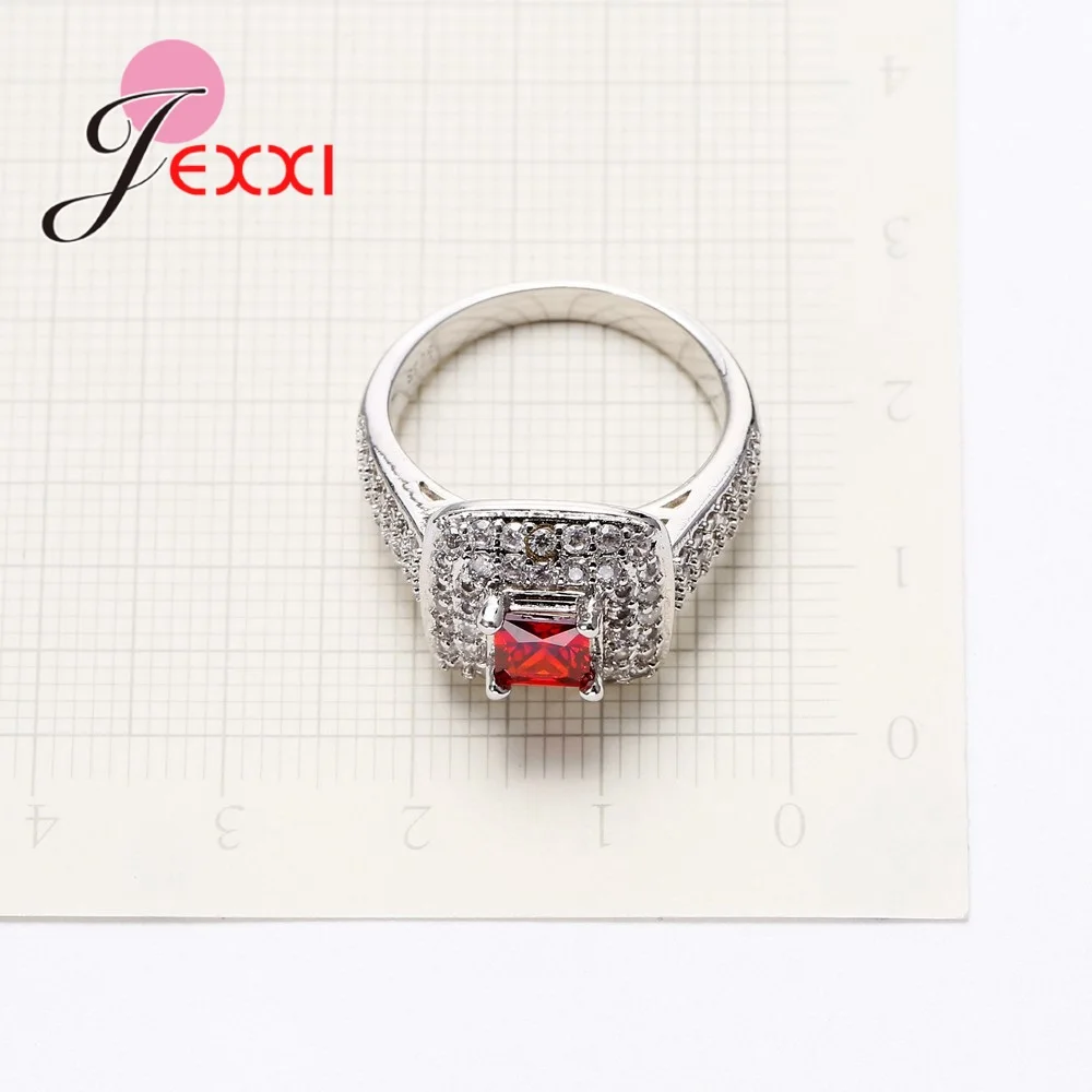 

Hot Women Retro Clear Rhinestone Rings For Wedding Party Jewelry 925 Sterling Silver Engagement Finger Ring Accessories
