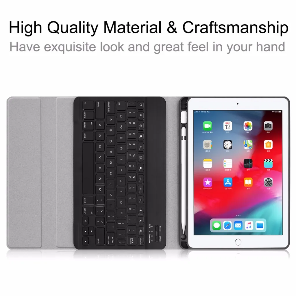 OMESHIN мини Bluetooth клавиатура Беспроводная для iPad Apple iPhone планшет складная клавиатура Премиум кожаный клавиатура для Pro 9,7 118A